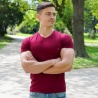 Bordowy V-neck Ron