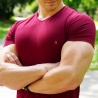 Bordowy V-neck Ron