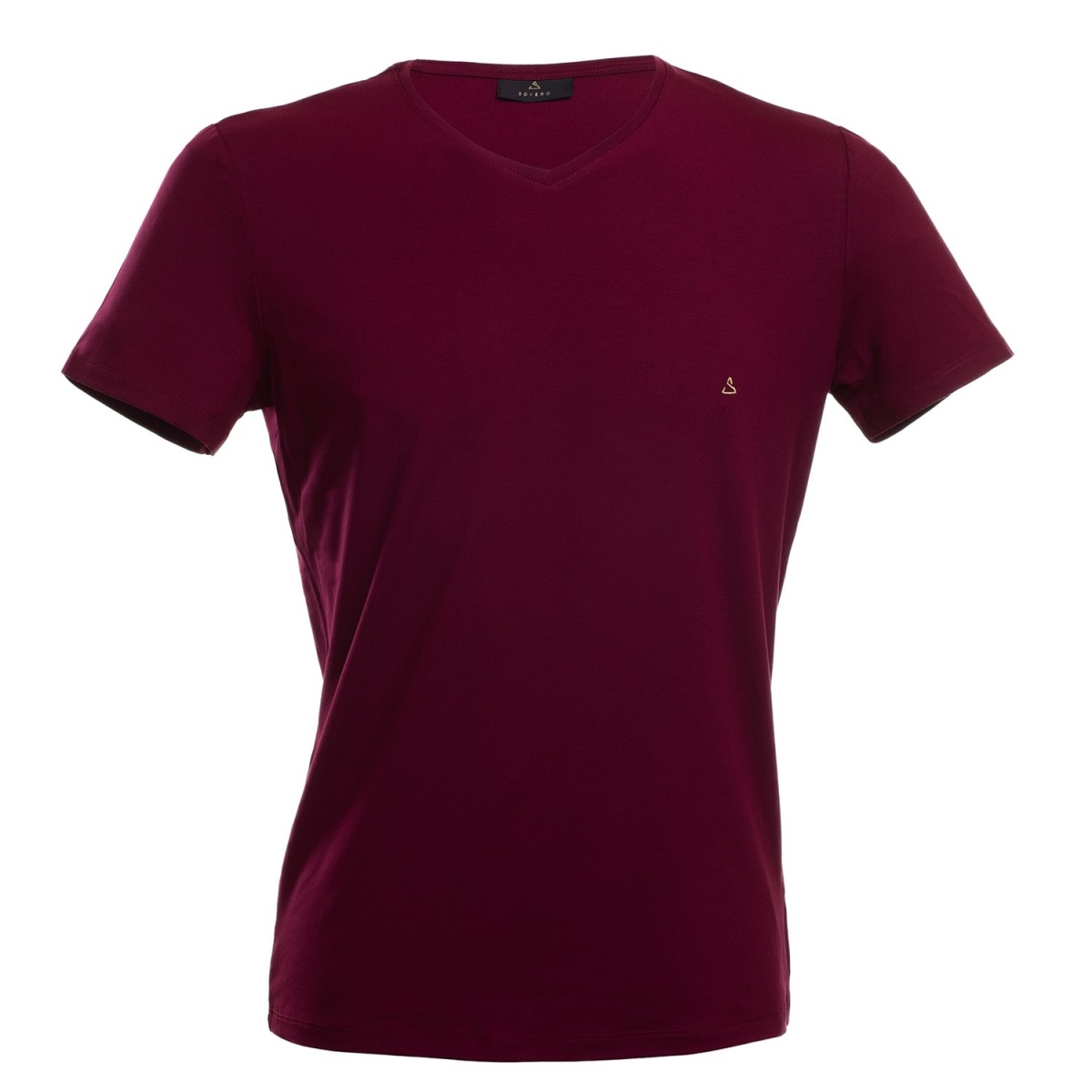 Bordowy V-neck Ron