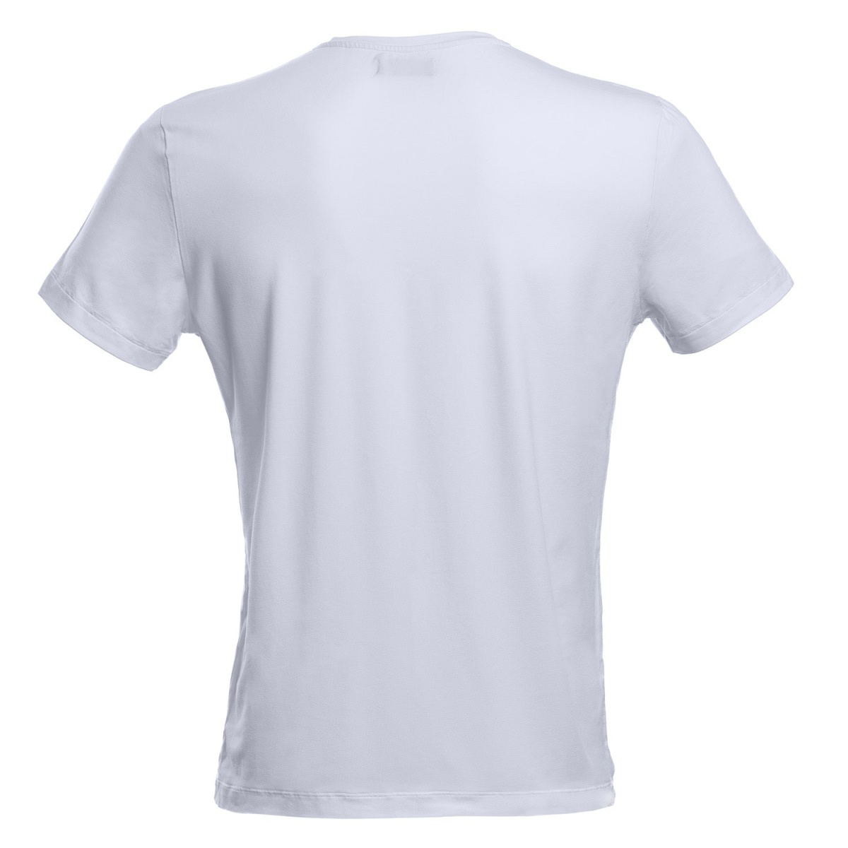 Biały T-shirt na krótki rękaw z okrągłym dekoltem