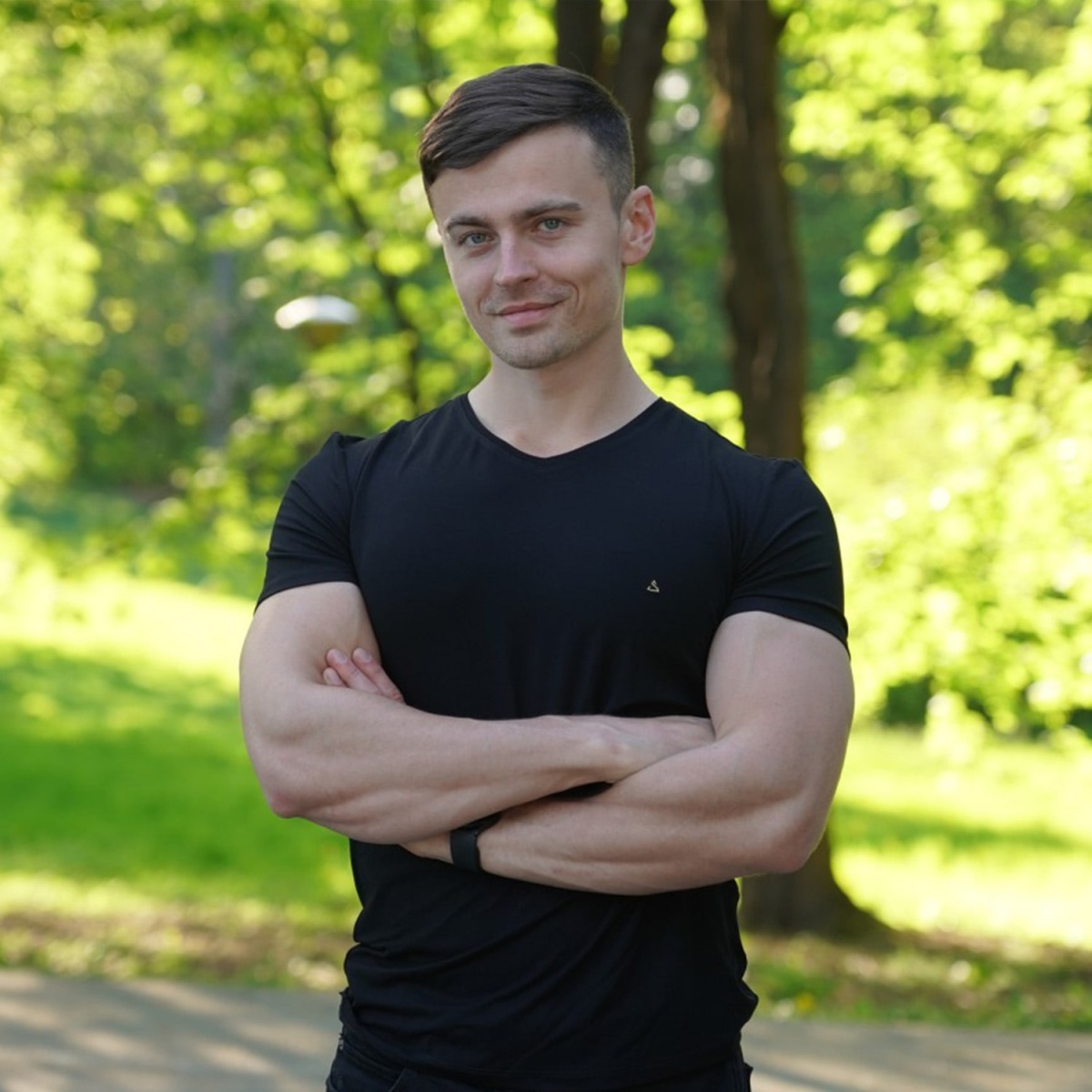Czarny V-neck Rocco