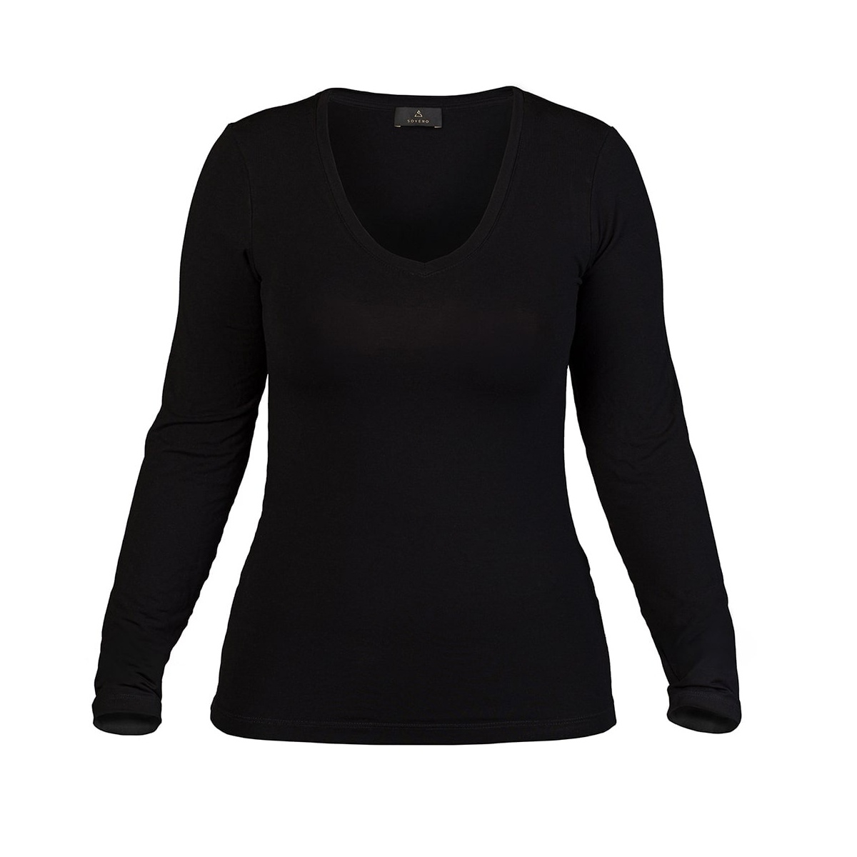 Czarny v-neck Amira Long