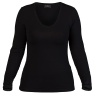 Czarny v-neck Amira Long