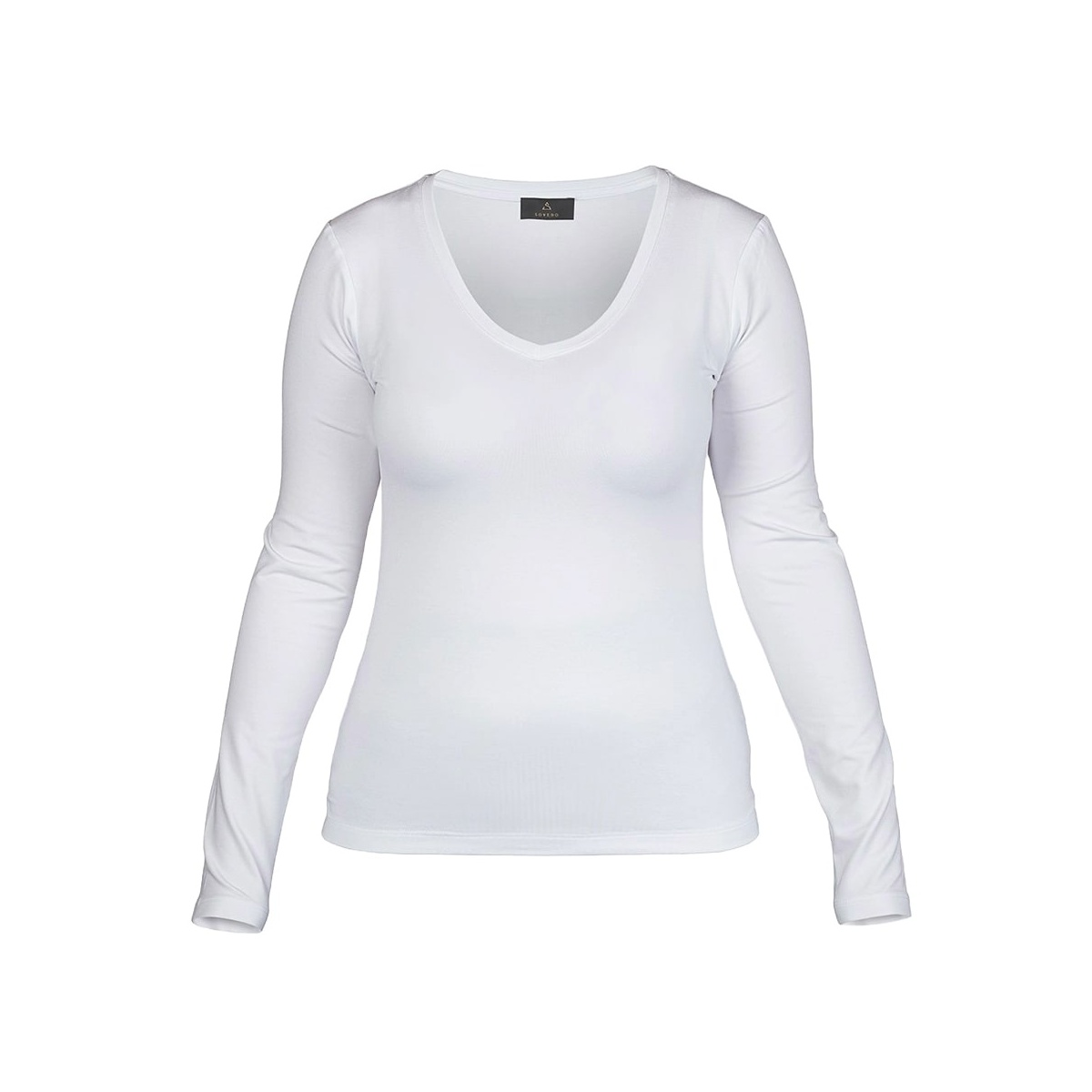 Biały v-neck Thalia Long