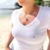 Biały v-neck Coco